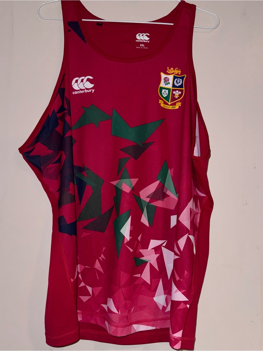Canterbury South Africa Maroon Graphic Running Tank Top